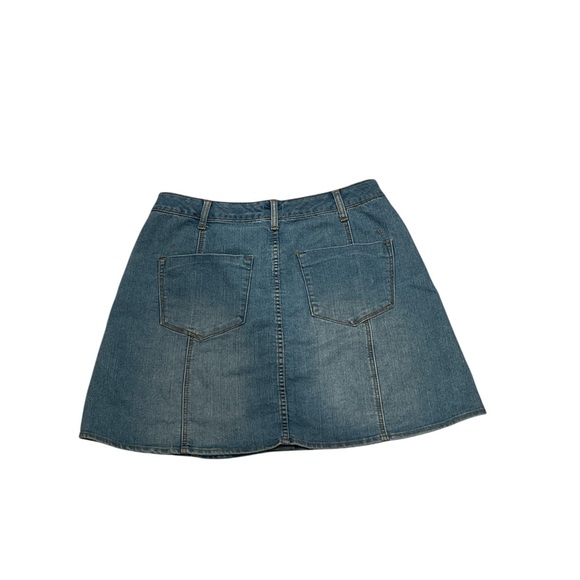 Mossimo Front Button Denim Mini Skirt Size 14 Y2K BTS - Picture 2 of 6